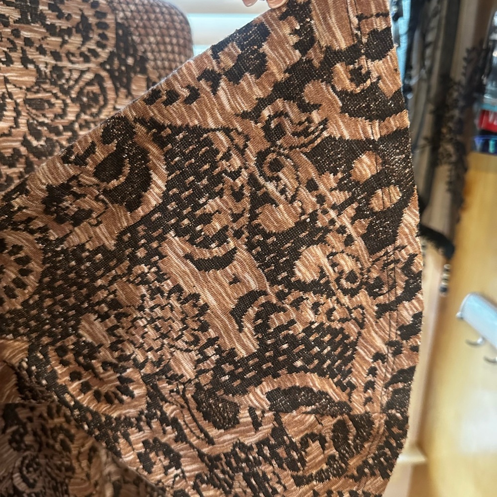 Free People - Brown and Black Bell sleeve dress boho print - size Medium - Picture 7 of 16